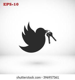  Bird with the keys icon