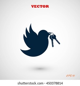  Bird with the keys icon