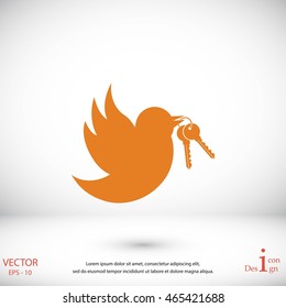  Bird with the keys icon