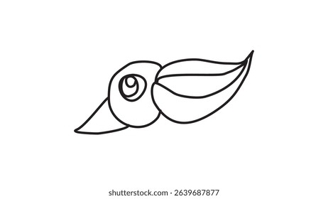 Bird Kids Cartoon Outline Vector Artworks