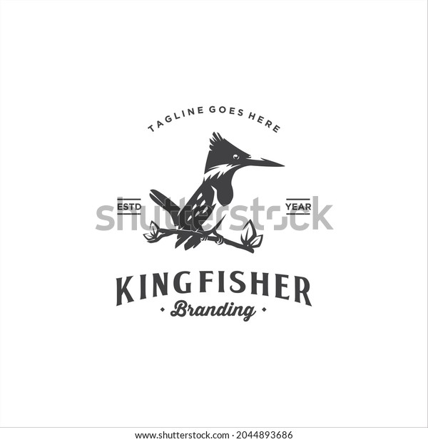 Bird Kingfisher Logo\
Design Vector Image