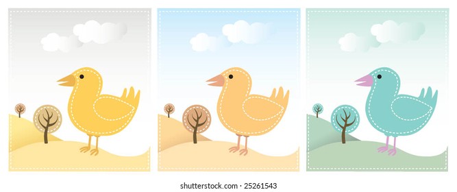 Bird in a landscape