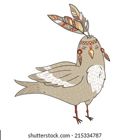 Bird leader of Indians (Vector)