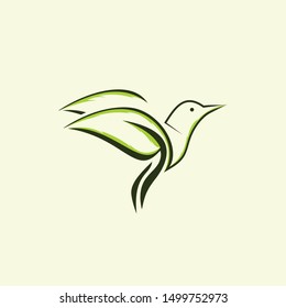 Bird Leaf Abstract Naturally Creative Logo
