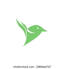 bird leaf icon design element 