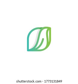 Naturaleza de la línea de hoja de aves Resumen Logo moderno creativo