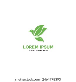 Bird Leaf Logo Design Template. Suitable for your design need, logo, illustration, animation, etc.
