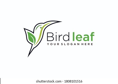 bird leaf logo design logo design vector template