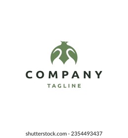 Bird leaf logo icon design template flat vector