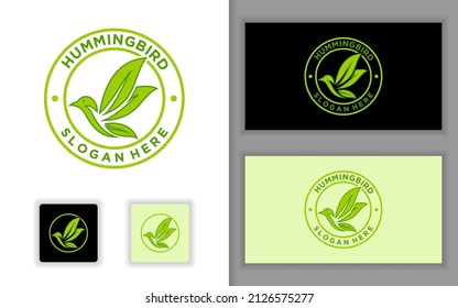 Bird leaf logo template, Bird flying icon design
