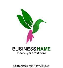 Bird leaf logo template illustration