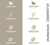 bird leaf logo vector icon template. suitable for company logo, print, digital, icon, apps, and other marketing material purpose. bird logo set