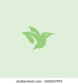 Bird Leaf logo vector icon template