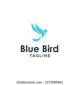 bird leaf logo vector icon template download line art outline