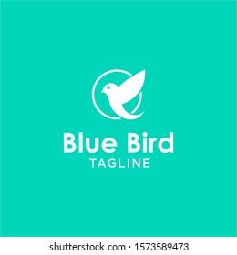 bird leaf logo vector icon template download line art outline