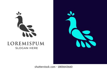 bird leaf logo vector icon template download mono line color line art outline.bird logo fly,white dove artwork,one line bird drawing,bird vector logo