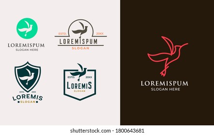 bird leaf logo vector icon template download mono line color line art outline.bird logo fly,white dove artwork,one line bird drawing,bird vector logo 2