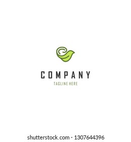 Bird Leaf Nature Abstract Creative Business Ecology Logo