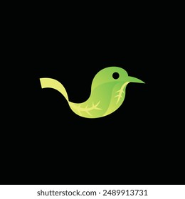 Bird Leaf Nature Ecology Modern Creative Design Template Logo