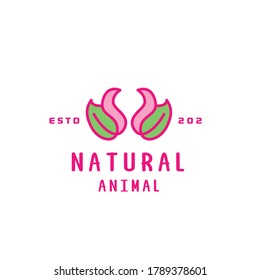 Símbolo de diseño del logotipo de la naturaleza de la hoja de aves