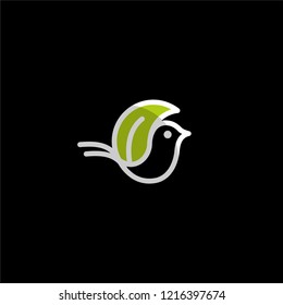 Bird Leaf Outline Creative Abstract Business Modern Logo