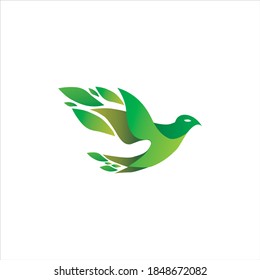 bird leaf sign logo art