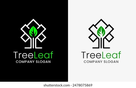 Bird leaf, tea bird, leaf bird, plant tree minimalist logo icon hill forest, tree house green symbol concept 