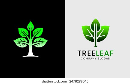 Bird leaf, tree bird, bird icon, leaf icon, minimalist logo design sample greed idea