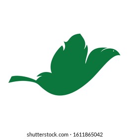 Bird with leaf vector design for your logo