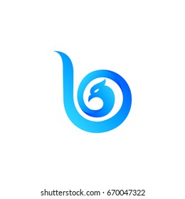 Bird Letter B Logo Template