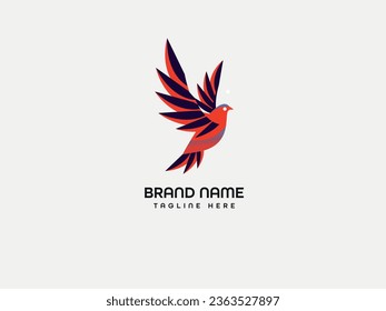 bird letter business logo design