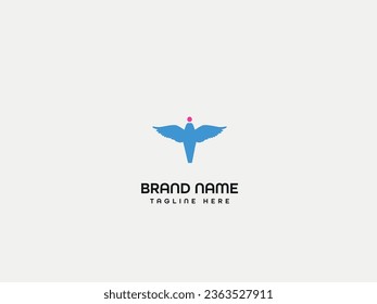 bird letter business logo design