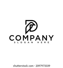 bird and letter D logo, icon and vector