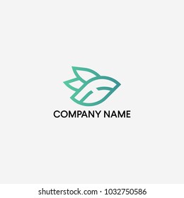 Bird and letter H logo design