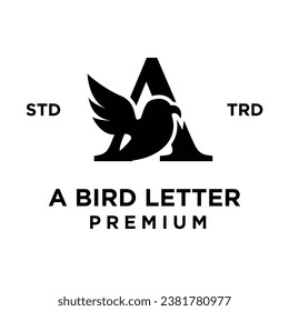 A Bird letter icon design illustration template
