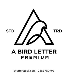 A Bird letter icon design illustration template