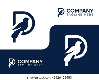 Bird Letter P Logo Template Elegant Design for Branding and Identity in Creative Industries