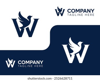 Bird Letter W Logo Template