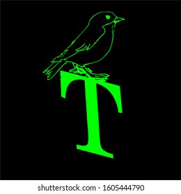 BIRD AND LETTERS GREEN LOGO