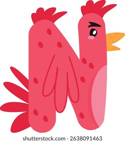 Bird Letters and Numbers Chicken Turkey Font