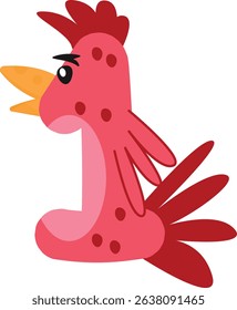 Bird Letters and Numbers Chicken Turkey Font