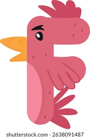 Bird Letters and Numbers Chicken Turkey Font
