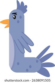 Bird Letters and Numbers Chicken Turkey Font