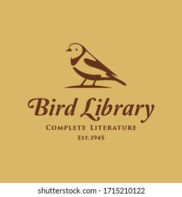 Bird Library Logo design illustration