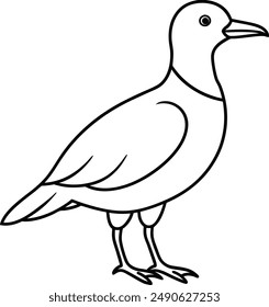Bird line art coloring page design