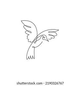 Bird line art image icon design illustration template