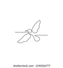 Bird line art image icon design illustration template