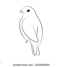 Bird Line Art Logo Design for Business and Companies