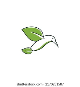 Bird line art logo design vector ilustration