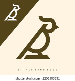 bird line art logo  design template
